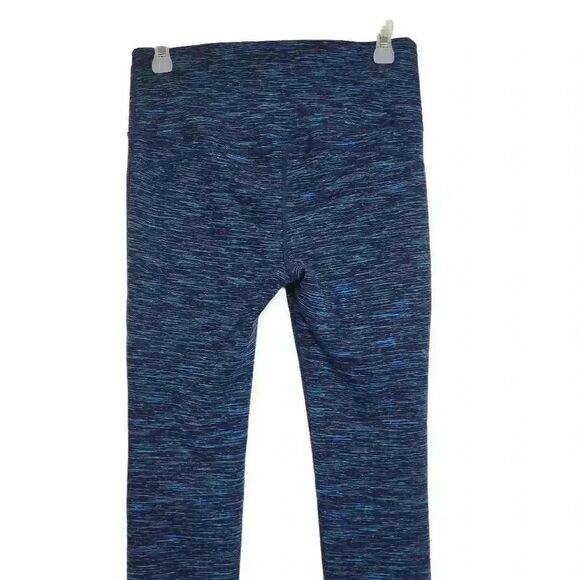 Gap Fit Women's Navy/Turquoise Poly/Spandex Fleece Lined Leggings - Picture 4 of 11